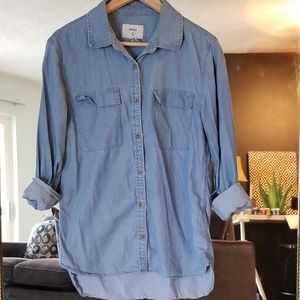 Chambray Forever 21 Button Up Shirt